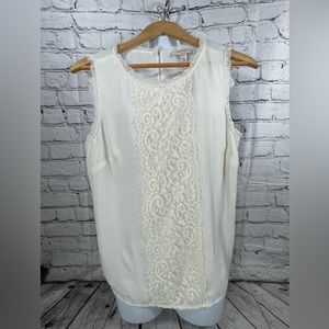 Laundry by Shelli Segal Lace Lined Top Sheer